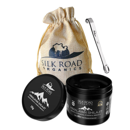 🌿 Pure Himalayan Shilajit Resin 35g | Fulvic Acid & Trace Minerals | Measuring Spoon Included