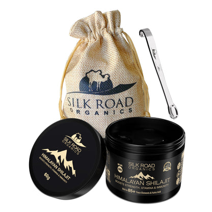 🌿 Pure Himalayan Shilajit Resin | Mineral-Rich Natural Resin | Measuring Spoon Included