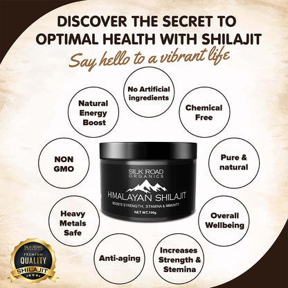 Pure Himalayan Shilajit Resin (30g) with Fulvic Acid & 85+ Trace Minerals for Metabolism, Immune Support, Energy & Focus – Includes Measuring Spoon