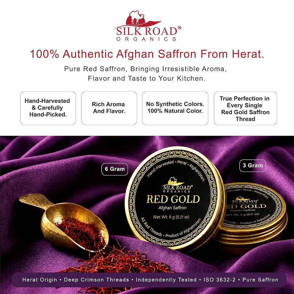 Afghan Saffron 6g, Super Negin All-Red Threads from Herat, Afghanistan | Red Gold