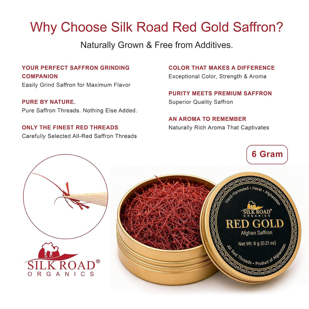 Afghan Saffron 6g, Super Negin All-Red Threads from Herat, Afghanistan | Red Gold