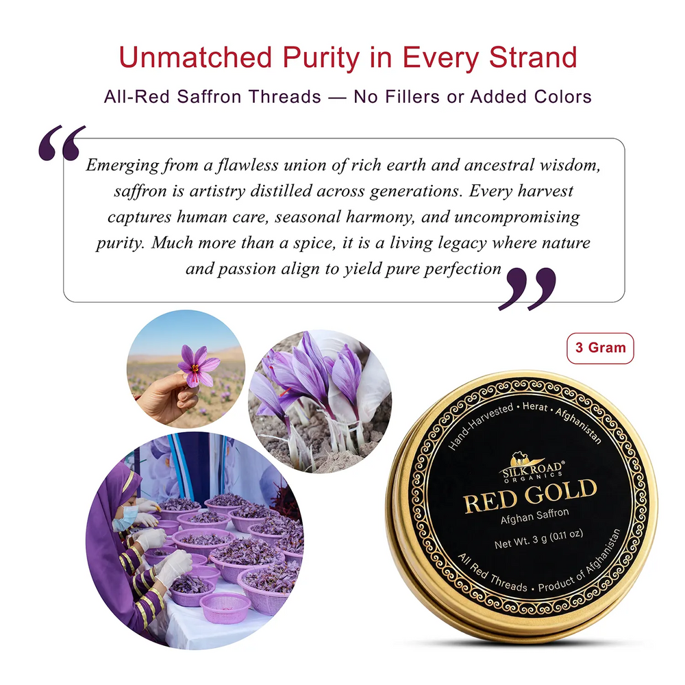 Afghan Saffron 3g, Super Negin All-Red Threads from Herat, Afghanistan | Red Gold